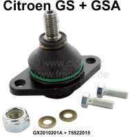 Sonstige-Citroen - Ball pin for the wheel suspension, front axle. Suitable for Citroen GS + GSA. Per piece. F