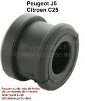Citroen-2CV - Gear lever bush (rubber). Suitable for Citroen C25 + Peugeot J5. Outer diameter front and 