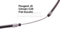 Sonstige-Citroen - P J5/C25/Ducato, hand brake cable rear. Suitable for Peugeot J5, Citroen C25, Fiat Ducato.