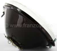 Renault - 4CV/Dauphine/R4, headlamp round, glass curved outward. Diameter 145mm. Suitable for Renaul