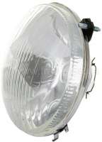 Renault - 4CV/Dauphine/R4, headlamp round, glass curved outward. Diameter 145mm. Suitable for Renaul