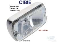 Peugeot - Auxiliary headlight high beam, reproduction CIBIE. Suitable for Renault R16, Citroen CX, P