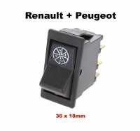 citroen heating ventilation rocker switch heater blower 1 speed 33x5x195mm installation dimension P85046 - Image 1