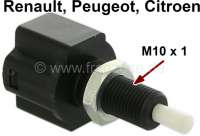 Peugeot - Stop light switch, 2 pole. Thread: M10 x 1. Suitable for Renault R4, R5, R16. Citroen AX, 