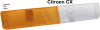 Sonstige-Citroen - CX, turn signal cap in front on the left. Color: orange-white. Suitable for Citroen CX 2 (