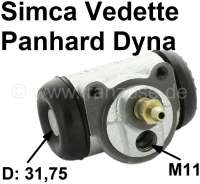 Sonstige-Citroen - Simca/Panhard, wheel brake cylinder in front, 31.75mm piston diameter, Simca Vedette (type