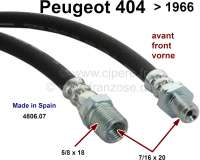 peugeot brake hoses p 404 hose front P74156 - Image 1