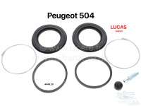 Peugeot - P 504, Repair set (rubbers) for front brake caliper. Brake system Lucas. For piston diamet