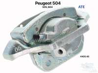 Peugeot - P 504/505/604, brake caliper in front. Depending upon assembly position: Behind the axle o