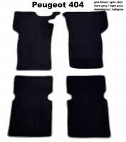 Peugeot - P 404, set of floor mats (4 pieces). Velour Exellence dark grey (Gris foncé) with light g