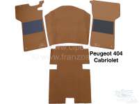 Peugeot - Carpet set of cognac, for Peugeot 404 Coupe + Cabrio. 4 pieces, foam material lamination. 