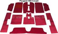 peugeot carpet sets floor mats set velour dark red P78676 - Image 1