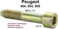 Peugeot - P 404/504/505, Allen screw for the clutch securement. Suitable for Peugeot 404, 504 + 505.