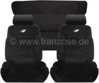 Citroen-2CV - P 205, coverings set (2x seat in front, 1x seat bench rear). Color: Rally Velvet Black (ma