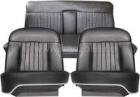 Peugeot - P 404C, coverings (2x seat in front, 1x seat bench rear). Color: Vinyl black. Suitable for