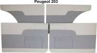 peugeot door trim p 203 linings set 4 fittings color grey P78078 - Image 1