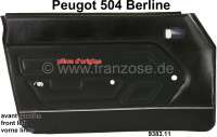 Peugeot - P 504, door lining in front on the left. Color: Vinyl black (noir 3000). Suitable for Peug