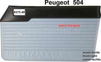 Peugeot - P 504, door lining in front on the right. Color: Vinyl grey (Gris). Suitable for Peugeot 5