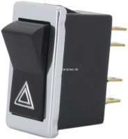 Citroen-2CV - Rocker switch for the warning signal light. Suitable for Renault R4, of year of constructi