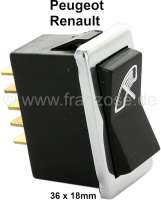 Renault - windshield wiper rocker switch Peugeot 204-304, 1966>80, 404 1960>72, 504 1968>78, R16 196