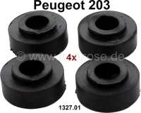 Peugeot - P 203, radiator silent rubber (4x). Securement radiator down. Suitable for Peugeot 203. Or