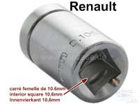 Renault - Oil change key (nut for ratchet) interior square 10.6mm. Für drains screw with outer squa