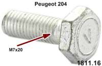 peugeot engine transmission suspension p 204 screw m7x20 flat head P71405 - Image 1