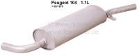 Peugeot - P 104, exhaust rear silencer. Suitable for Peugeot 104 (1,1L), to year of construction 09/