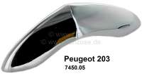 Peugeot - P 203, chrome clip (MOTIF) for the bumper (per piece). Suitable for Peugeot 203, 3 series.