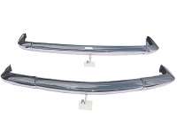 Peugeot - Simca 1200 Coupe, bumper in front + rear from high-grade steel. Suitable for Simca 1200 Co