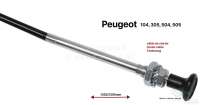 Peugeot - Choke cable. Suitable for Peugeot 104, 305, 505. Length: 1355. Sleeve: 1255mm. Or. No. 166