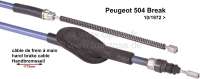 peugeot hand brake cable handbrake 504 break rear left right P74118 - Image 1