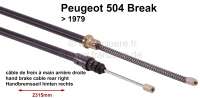 peugeot hand brake cable handbrake 504 break rear right side 79 P74117 - Image 1