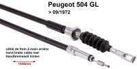 peugeot hand brake cable handbrake 504 gl rear 0972 1045820mm P74112 - Image 1