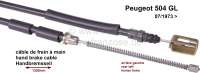 peugeot hand brake cable handbrake 504 gl rear left side 0773 P74119 - Image 1