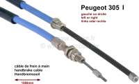 Citroen-2CV - P 305, hand brake cable Peugeot 305 I. all models. Fits on the left + on the right. 1588mm