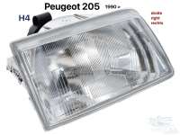 Peugeot - Headlight H4 for Peugeot 205 as from 1990, right side