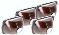 Peugeot - P 504 Cabrio, reflector set (4 pieces) without headlight glass (only the chrome-plated ref