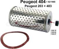Peugeot - Oil filter (filter cartridge). Suitable for Peugeot 404, to year of construction 02/1968. 