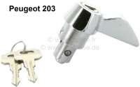 Peugeot - P 203, luggage compartment handle with lockcylinder + 2 keys. Suitable for Peugeot 203.