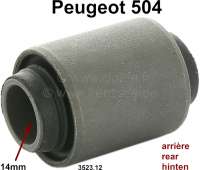 Peugeot - P 504, bonded-rubber bushing triangle rear axle. Diameter inside: 14mm. Outside diameter: 