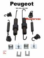 peugeot rear wheel brake hydraulic parts p 203403404504 shoe mounting kit servo mastervac P74669 - Image 1