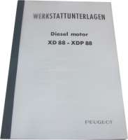 Peugeot - Repair manual for Peugeot XD88/XDP88, diesel engine, 170 pages, just in german