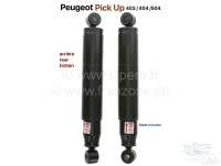 P 403/404/504, shock absorber rear (2 fittings). Suitable for Peugeot 403  Pick Up, 404 Pick UP + 504 Pick UP. Length ove
