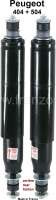 Peugeot - P 404/504, shock absorber rear (1 pair). Suitable for Peugeot 404 + 504. The shock absorbe