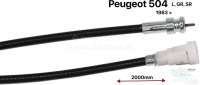Alle - speedometer cable Peugeot 504 >10/83, length 2000mm, L-GR-SR