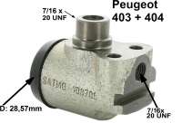 Peugeot - P 403/404, wheel brake cylinder in front. Fits on the left + on the right. Suitable for Pe
