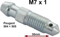 Peugeot - bleeder screw, brake, Peugeot 504, 505 front, >71 / length overall 30mm, M7x1. For brake s