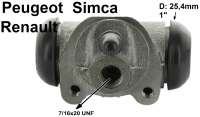 peugeot wheel brake cylinder rear p 202203403404 piston diameter 254mm 1 P72148 - Image 1