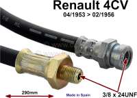 Alle - 4CV, brake hose front. Suitable for Renault 4CV, of year of construction 04/1953 to 02/195